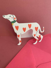 Kitty Kenda Papergoods Biglietto di auguri Loveheart Whippet Dog