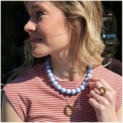 Bazou Collana di perline XXL - azzurro chiaro