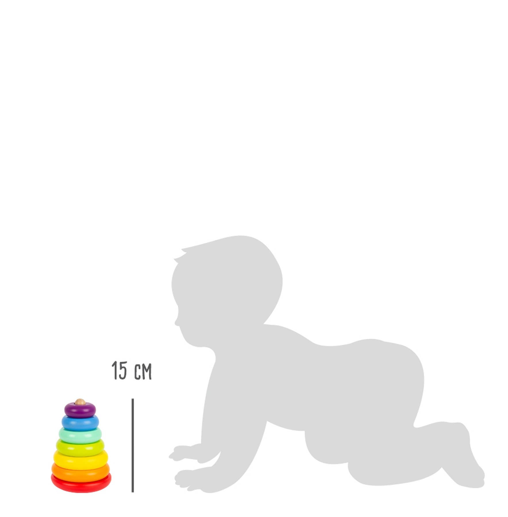 small foot Torre impilabile arcobaleno