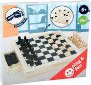 small foot Set da gioco con scacchi, dame e mulino