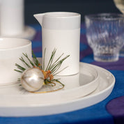 Kinta Cappuccio per pallina di Natale a righe con oro 3 cm: Blu Sera