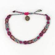Pineapple Island Braccialetto Intrecciato Leme Surf: Rosa & Marrone