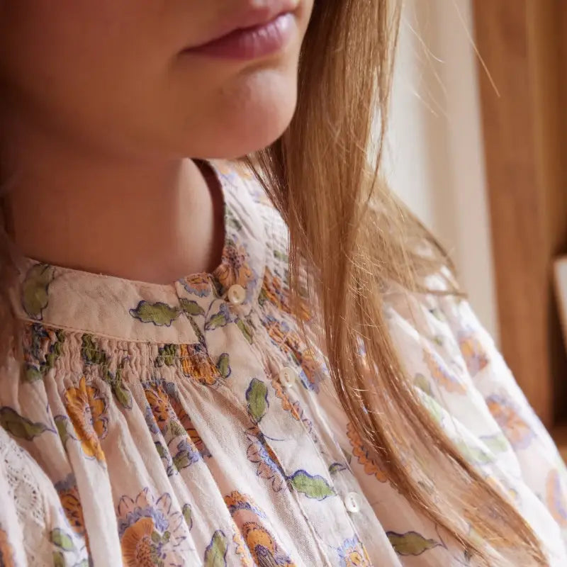 Bonheur du Jour Blusa Noura Donna - Fiori rosa