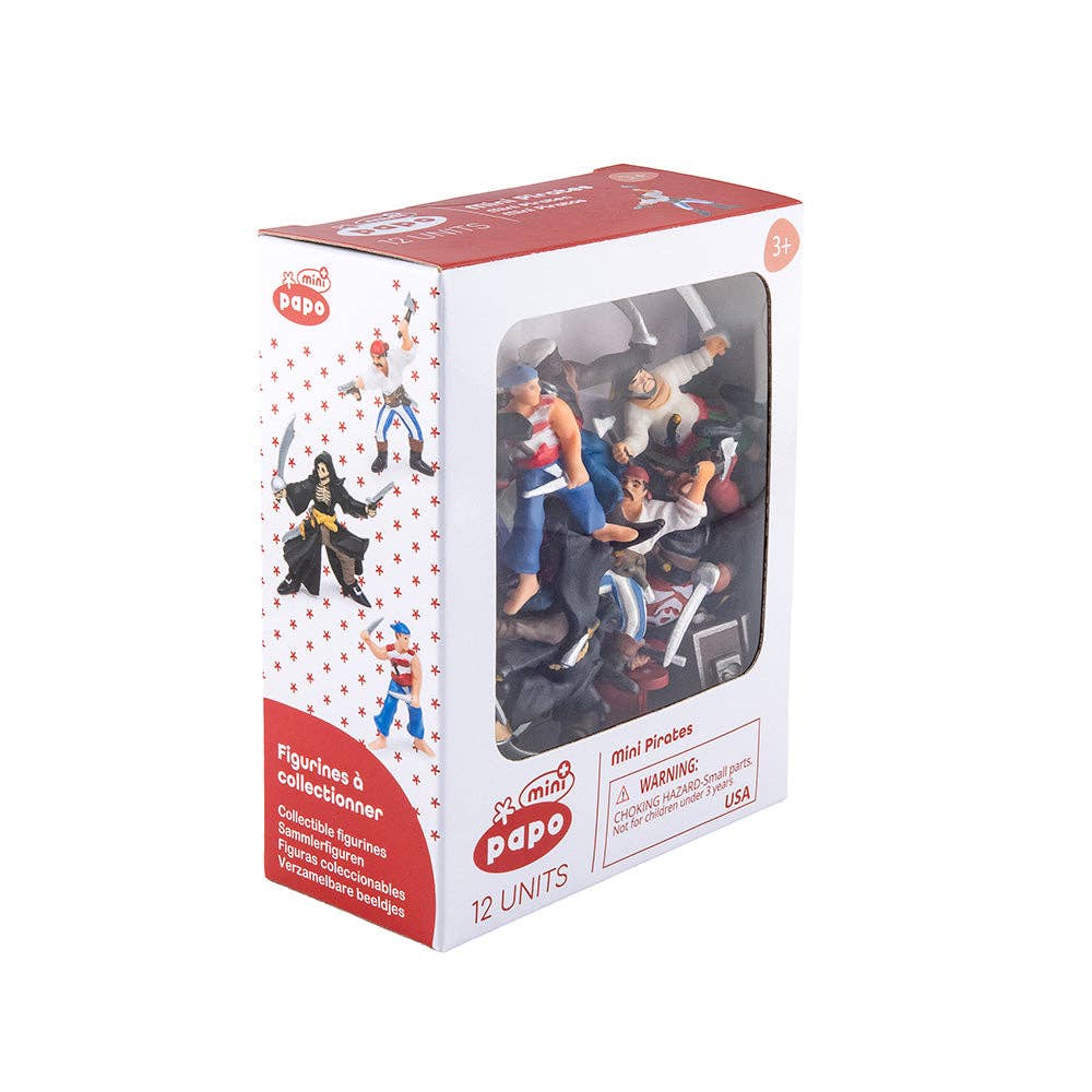 Papo Figurine Mini PLUS Pirati e corsari, 12 pezzi