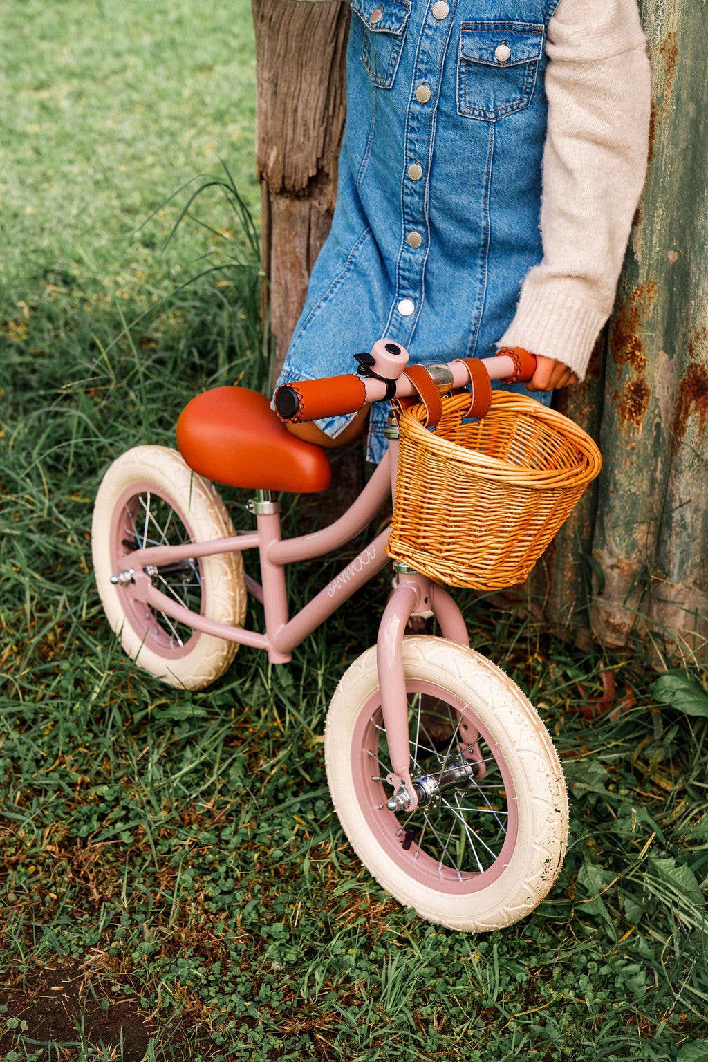 BANWOOD BICICLETTA SENZA PEDALI FIRST GO VINTAGE - ROSA POLVERE