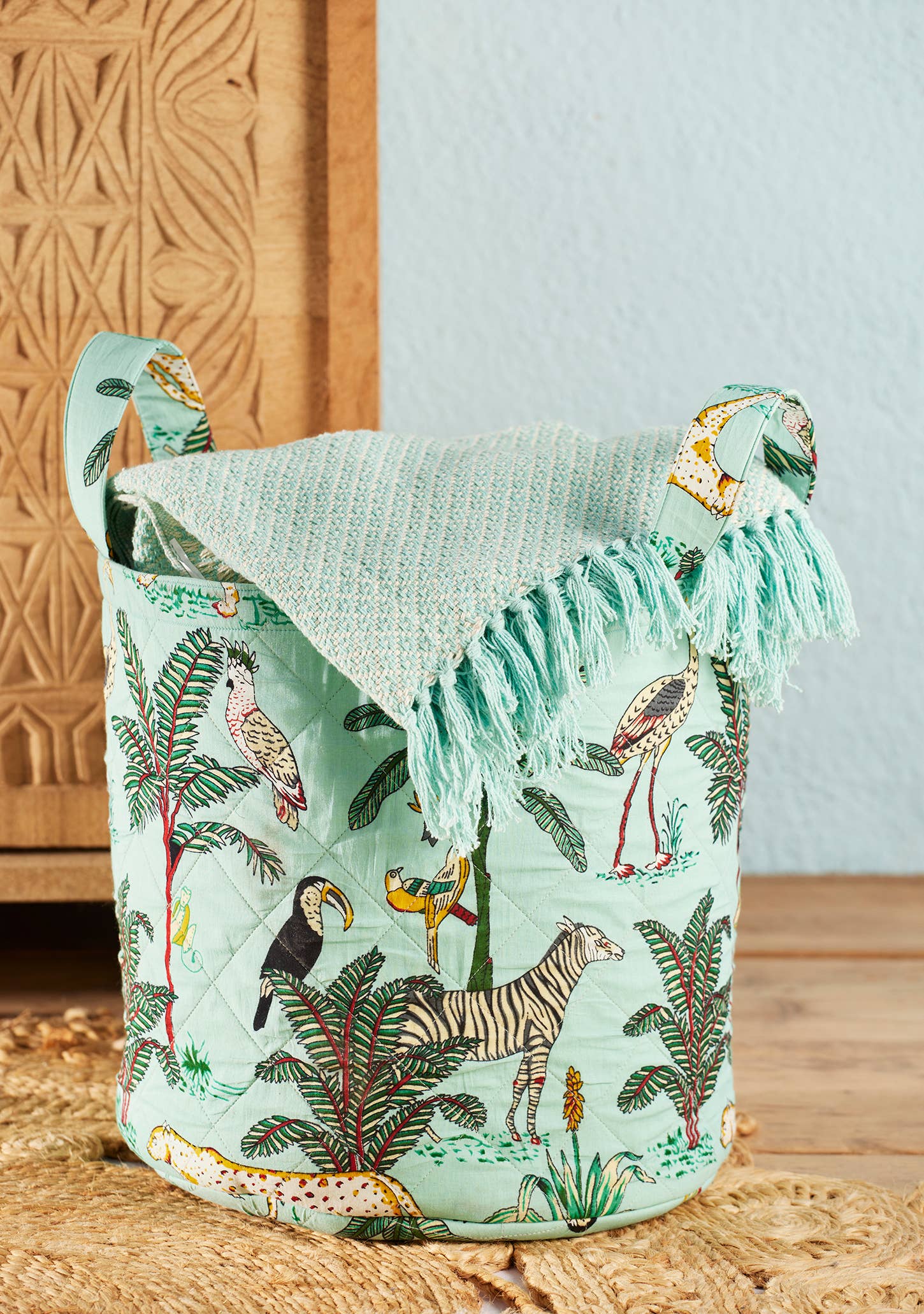 Namaste Borsa per biancheria con stampa jungle: Rosa (PK)