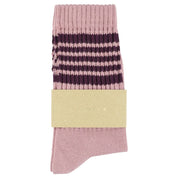 ESCUYER Calzini a 5 righe da donna - Rosa / Vino: UE 36/41   UK 3.5/7.5   US 5/9