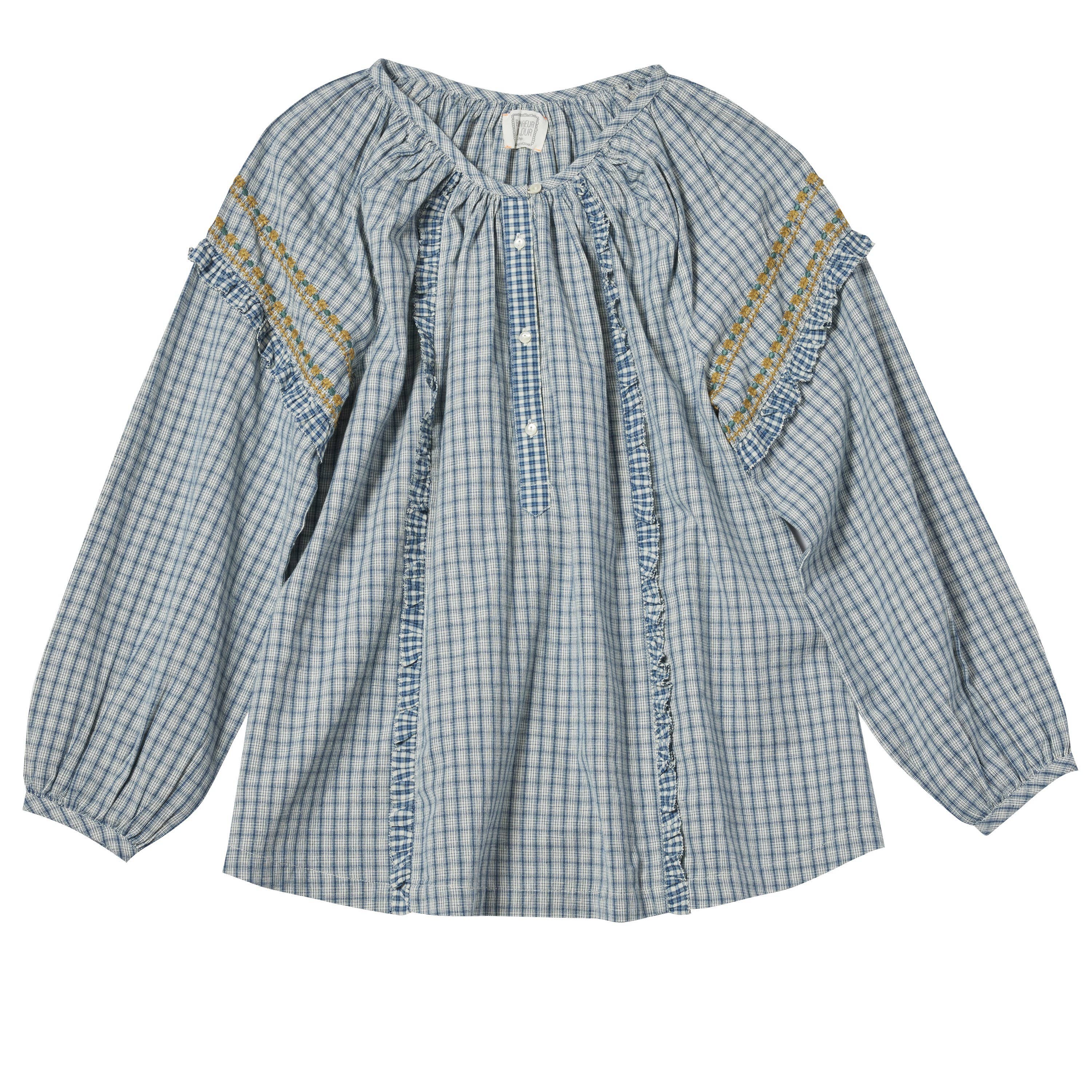 Bonheur du Jour Blusa Bahi Blu/Bianco