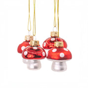 Sass & Belle Europe Set di 4 piccole decorazioni a forma di fungo