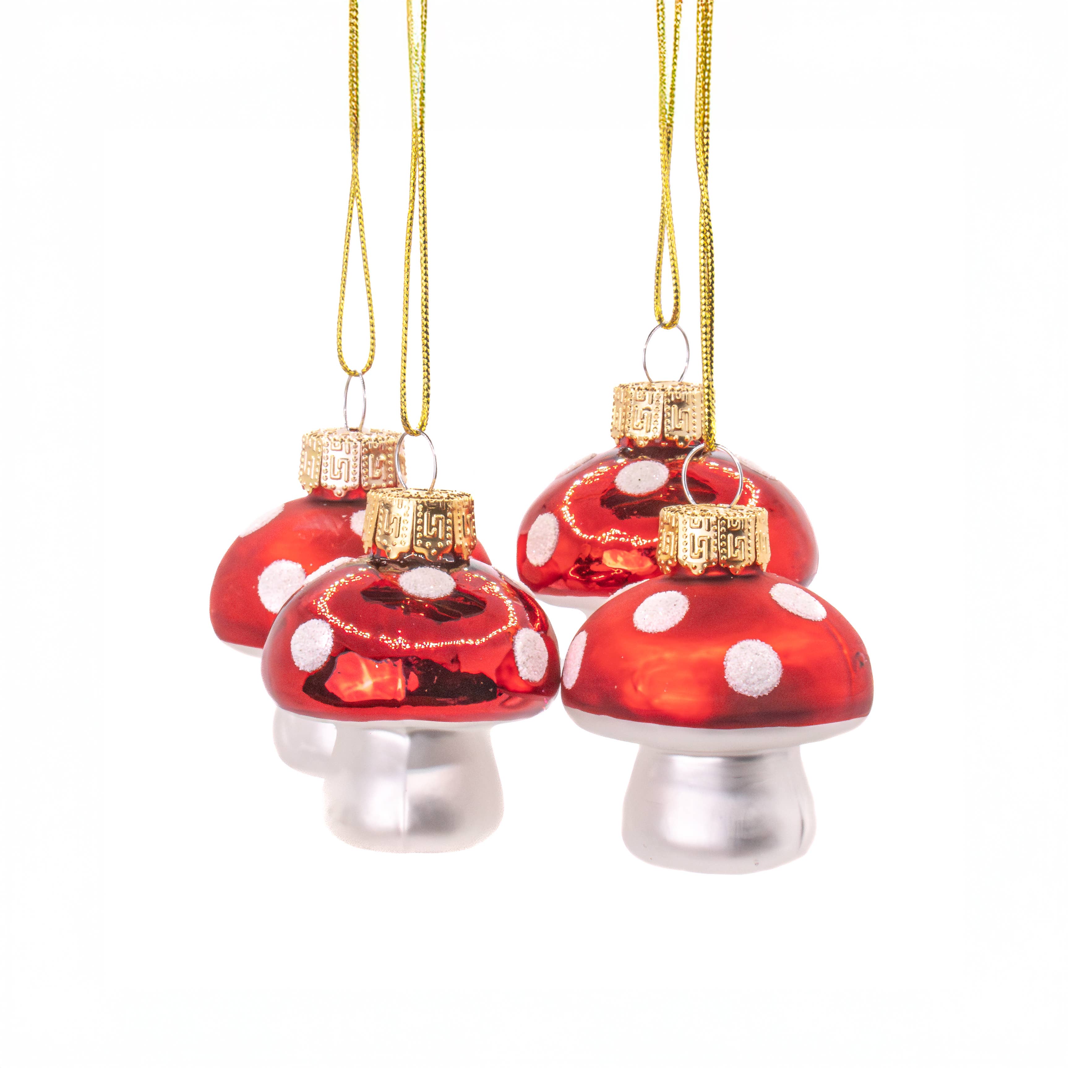 Sass & Belle Europe Set di 4 piccole decorazioni a forma di fungo