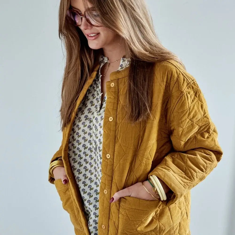 Bonheur du Jour Giacca da donna trapuntata in velluto - Bronzo