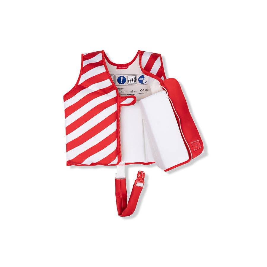Swim Essentials Gilet da nuoto - Rosso/Bianco - Crabby