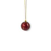 Kinta Cappuccio per pallina di Natale a righe con oro 3 cm: Blu Sera