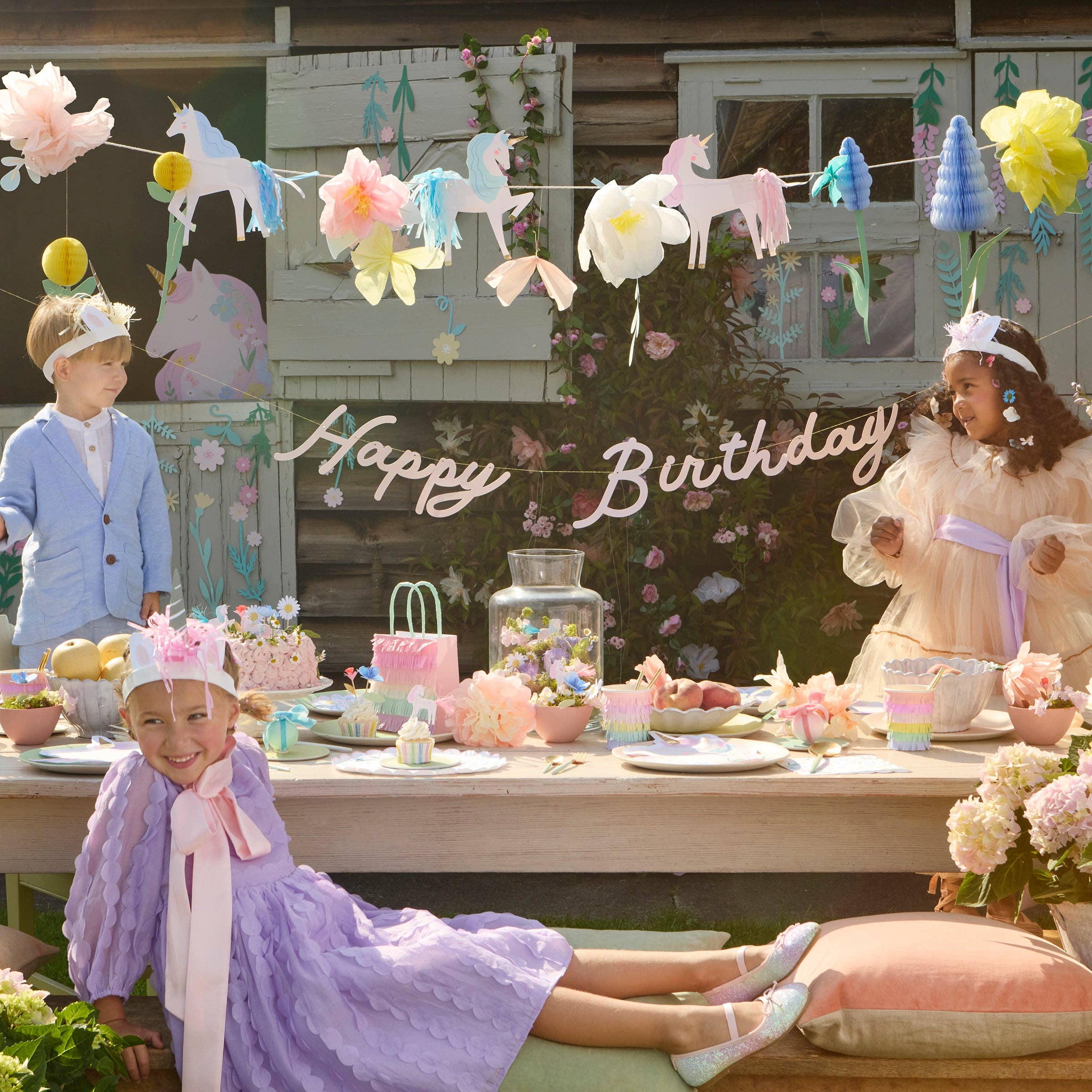 Meri Meri Set ghirlanda unicorni dei prati