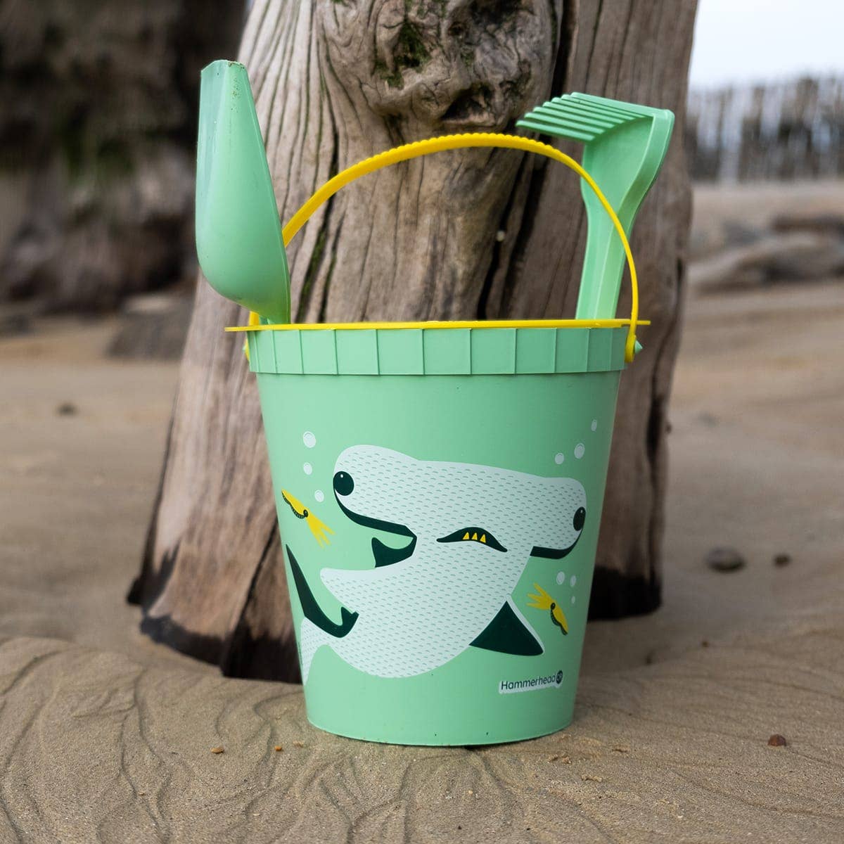 Coq En Pate Gioco da spiaggia per bambini con secchiello ecologico - Squalo testa a martello