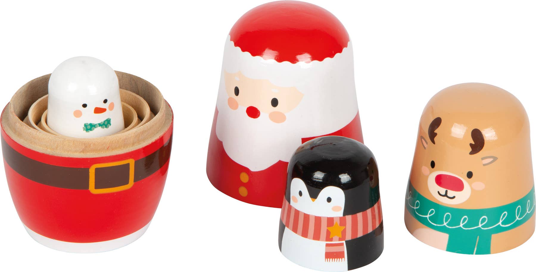 Small foot Matrioska Natale | Natale | Giocattolo di legno