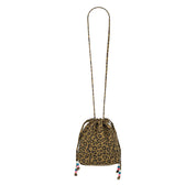 Rose in April Borsa Paloma Graou Olive con stampa leopardata