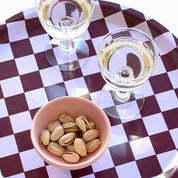 BLU KAT Vassoio da portata rotondo Grape CHECKER - 31 cm