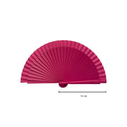 Tusitala Barcelona Ventilatore a pochette fucsia, in legno e cotone