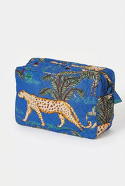 Namaste Borsa da toilette con stampa giungla: Blu (BL)