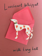 Kitty Kenda Papergoods Biglietto di auguri Loveheart Whippet Dog