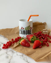 ilaria.i L'AMORE - Bicchiere in porcellana con scritta
