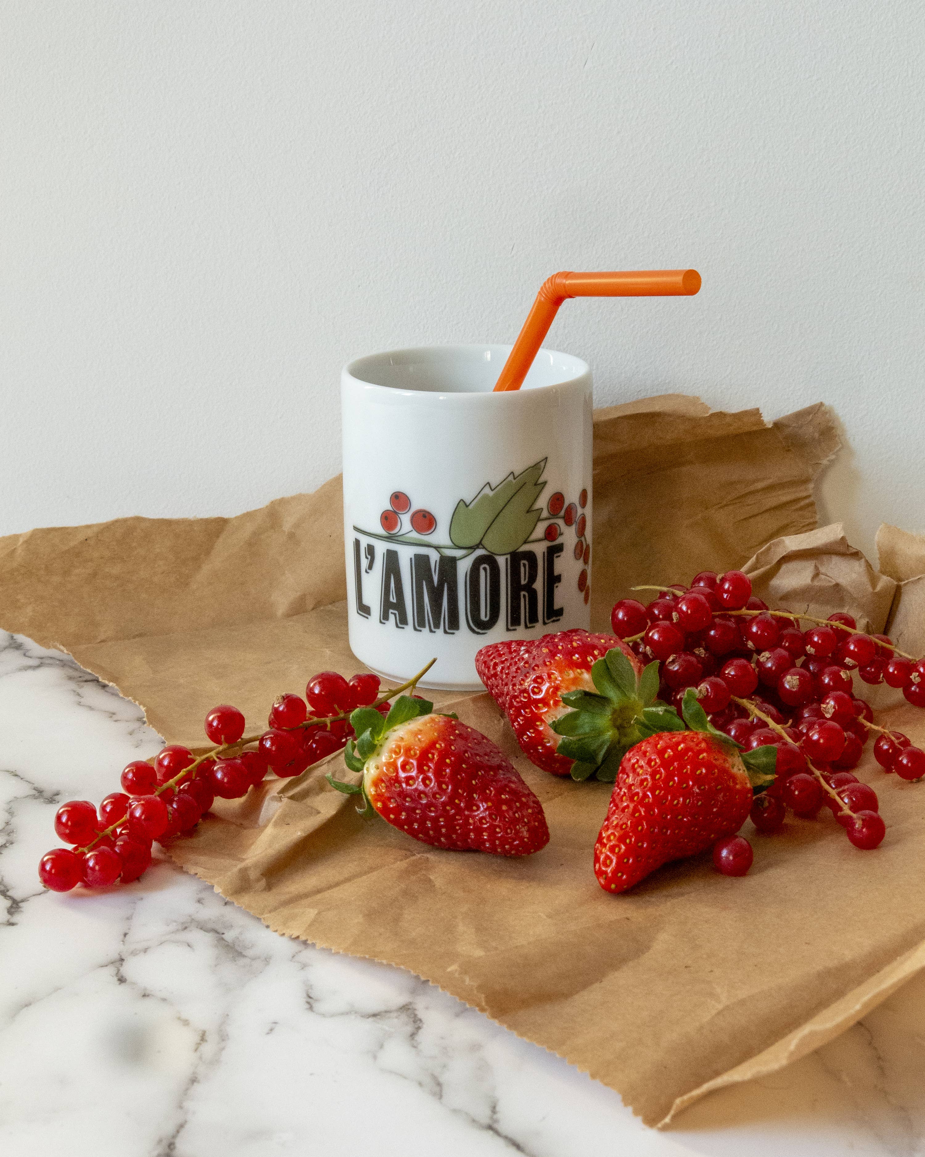 ilaria.i L'AMORE - Bicchiere in porcellana con scritta