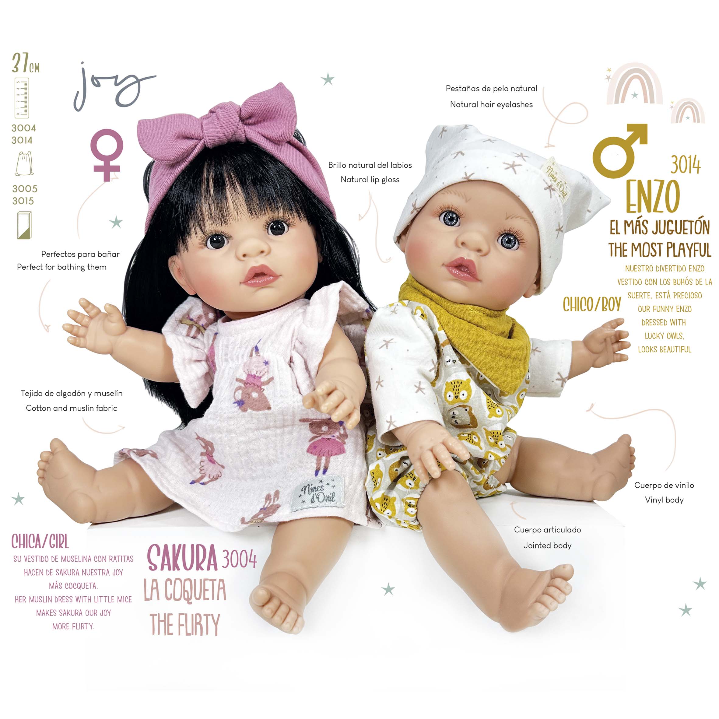 Nines Artesanals d'Onil Dolls BAMBOLA JOY COLLECTION SAKURA: ZAINO
