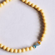 Bazou Collana di perline con pesce - gialla