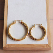 Bazou Cerchio maxi in acciaio inossidabile '40mm' — oro
