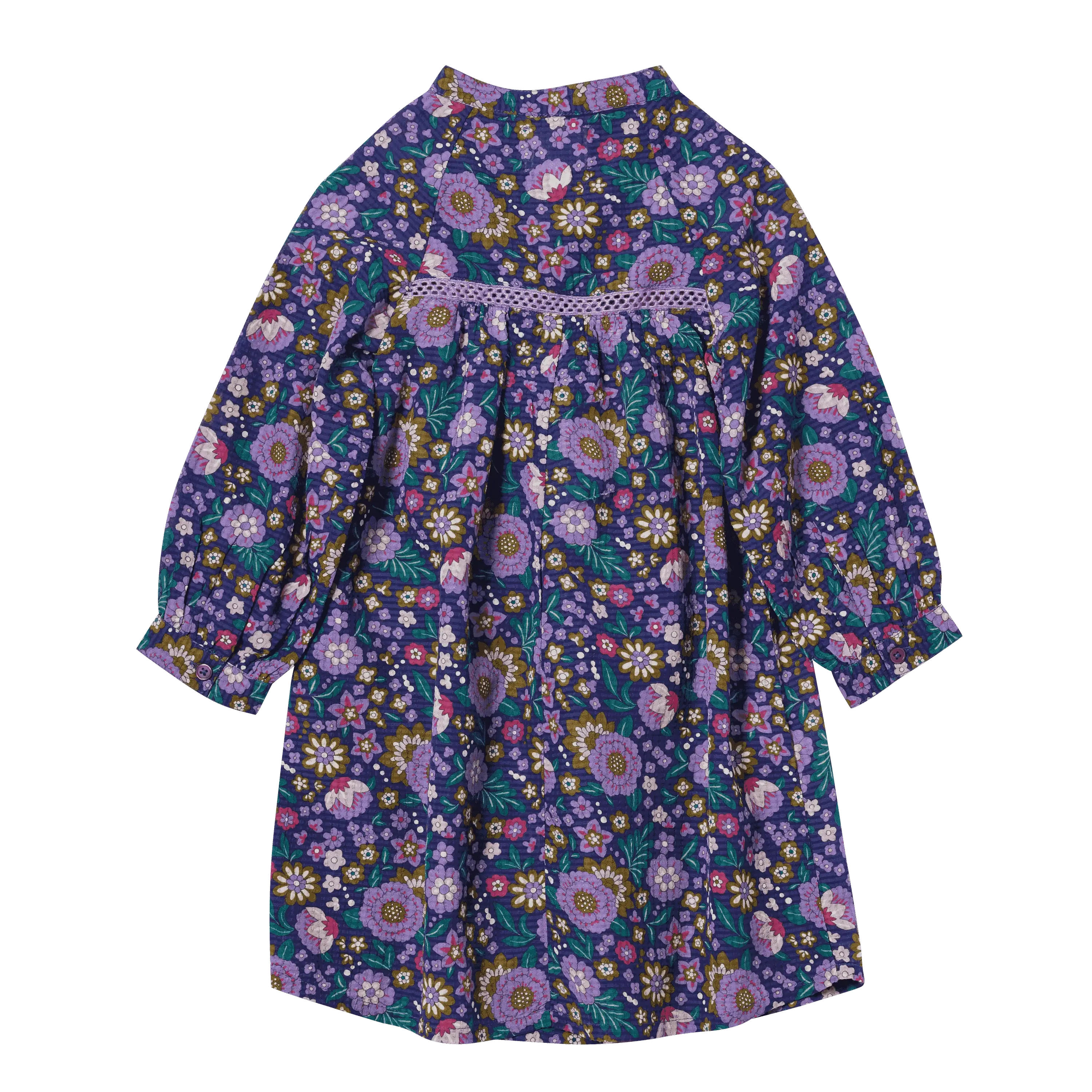 Bonheur du Jour Abito donna stampato fiori indaco