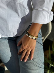 Bracciale in corno di bufalo nero laccato: C20-M