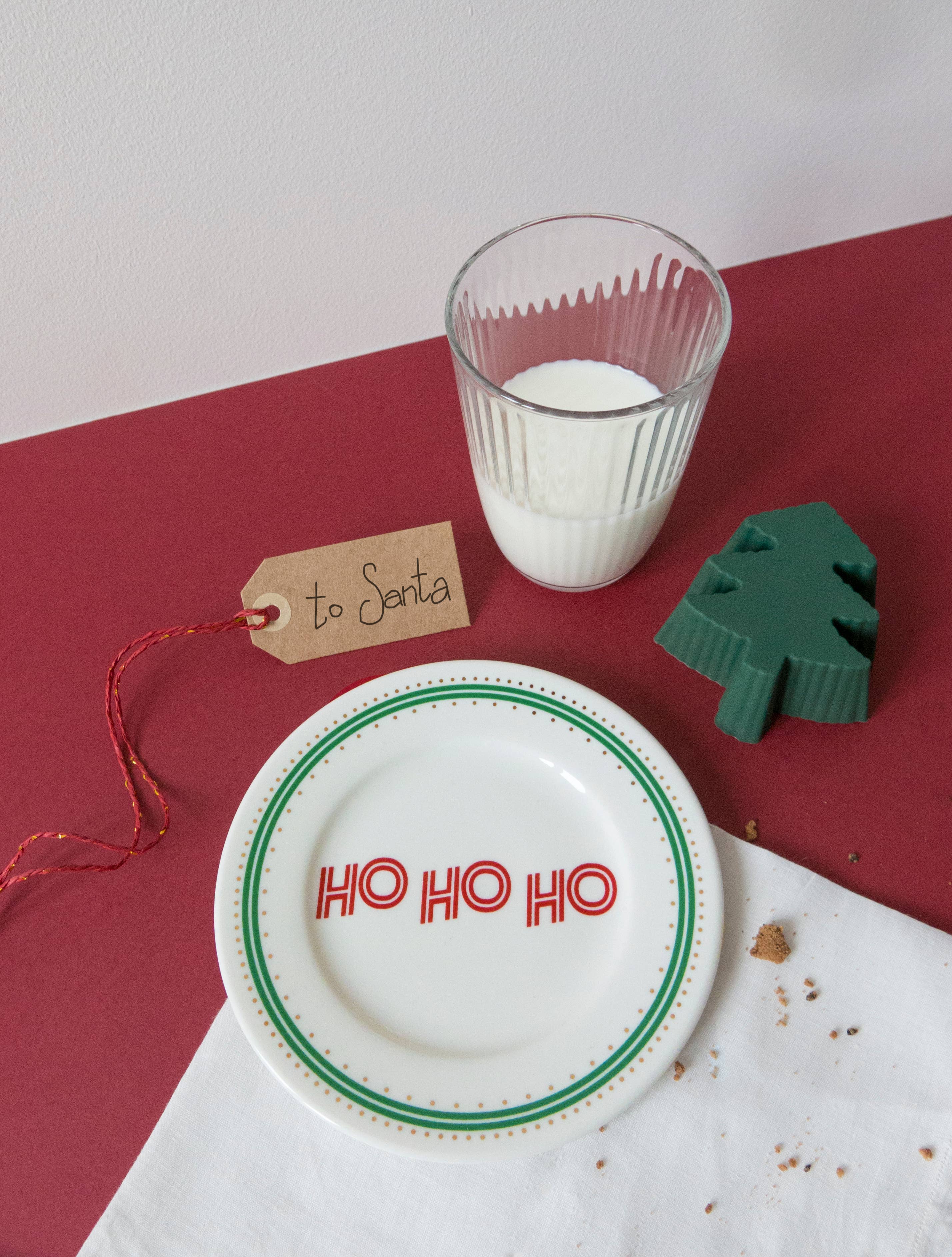 ilaria.i OH OH OH -Piatto in porcellana regalo perfetto per il Natale