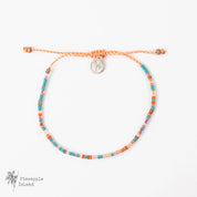 Pineapple Island Cavigliera con perline Alila Dainty: Arancia