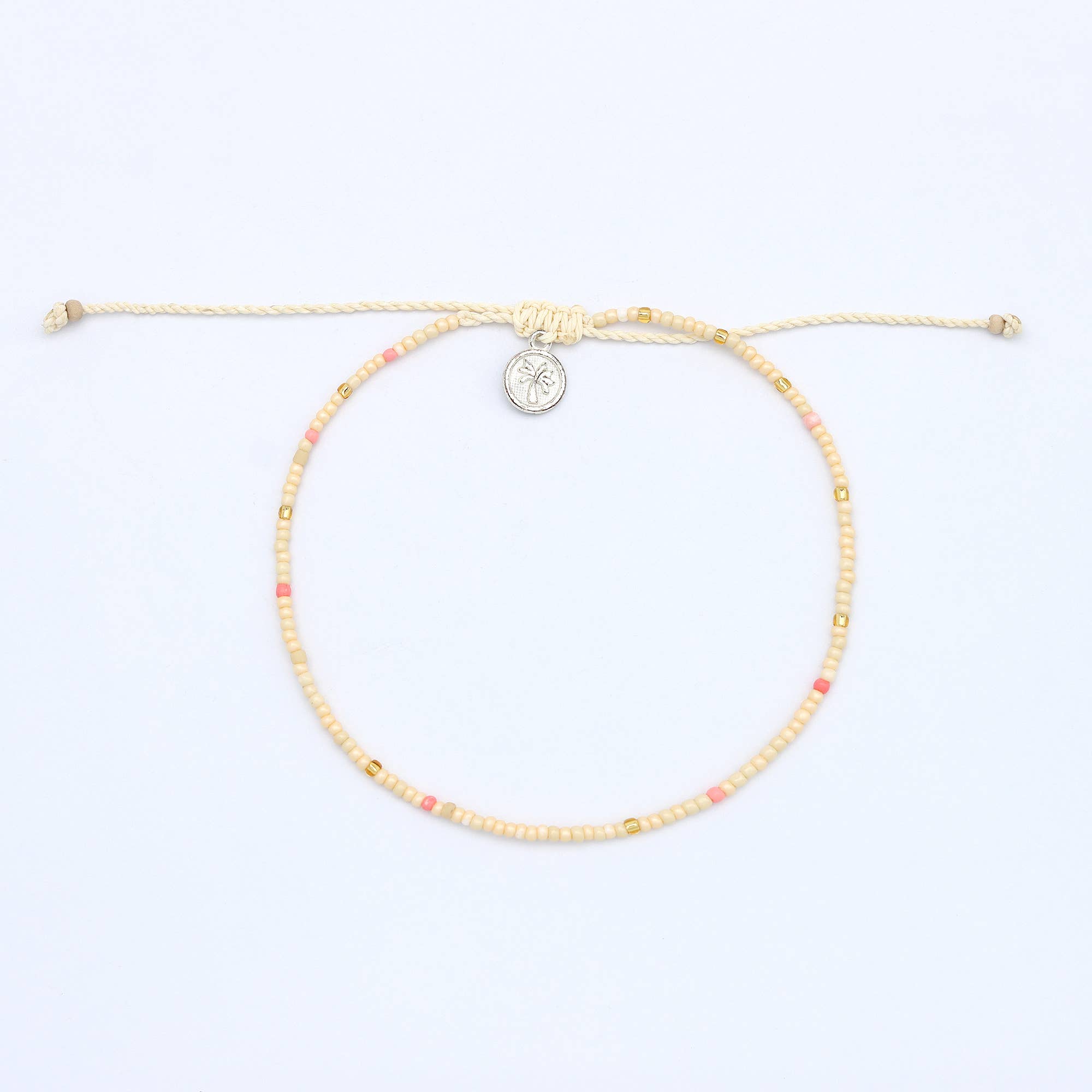 Pineapple Island Cavigliera con perline Nusa Dainty, cavigliera da spiaggia di Koh Surf: Beige