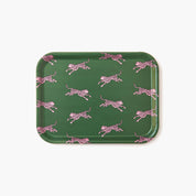 BLU KAT Vassoio da portata rosa leopardato - 27x20 cm
