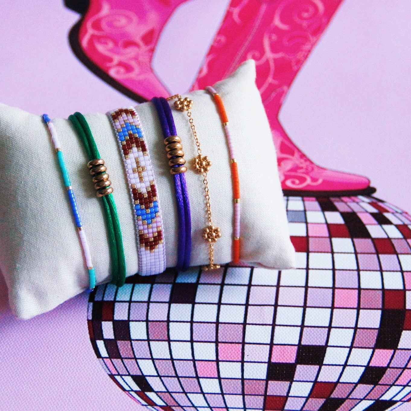 Bazou Bracciale in acciaio inossidabile a forma di margherita fine - oro