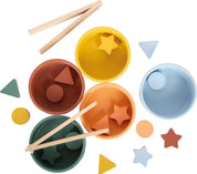 Small foot Gioco di smistamento Montessori con pinza | Motricità | Legno
