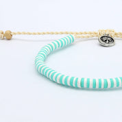 Pineapple Island Braccialetto in Argilla Blu con Perline, Braccialetto Regolabile di Koh Surf: Blu & Bianco