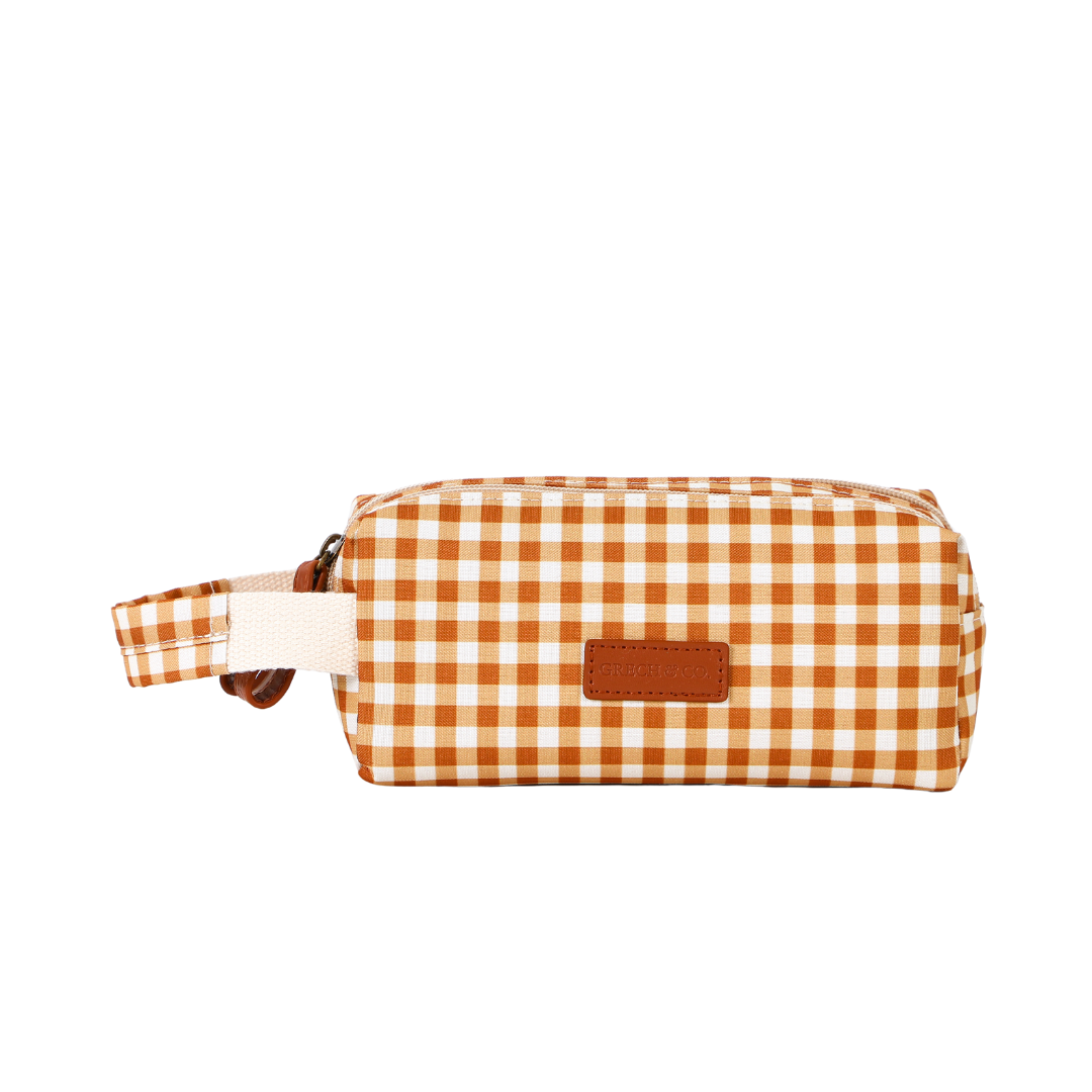 GRECH  & CO Astuccio a Due Scomparti | Lille Cottage Club: Sienna a quadretti