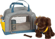 small foot Cucciolo di cane con borsa e kit toelettatura | gioco di ruolo | giocattolo in legno