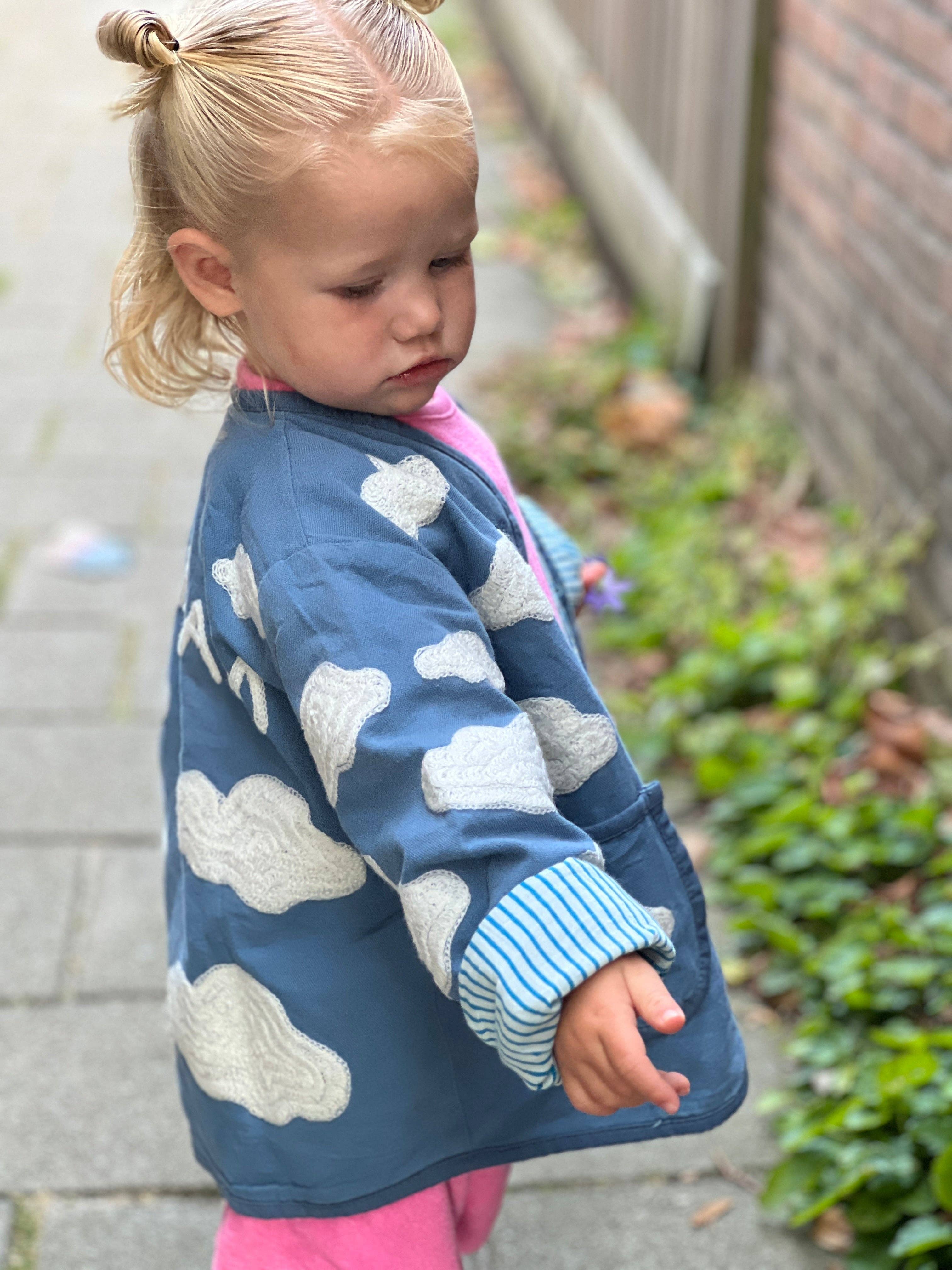 ToutVintage Giacca ricamata in cotone nuvola BAMBINI