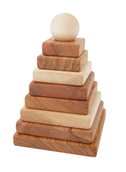 Wooden Story Sp. z o.o. Piramide quadrata naturale - impilatore montessori