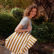 Rose in April BORSA ELISA CARAMEL A RIGHE - ECRU: CARAMELLO - ECRU / STRISCE