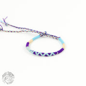 Pineapple Island Bracciale in cotone intrecciato a mano di Koh Surf: Arancione e blu