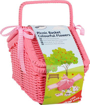 Small foot Cesto picnic con fiori colorati in stile anni ’70