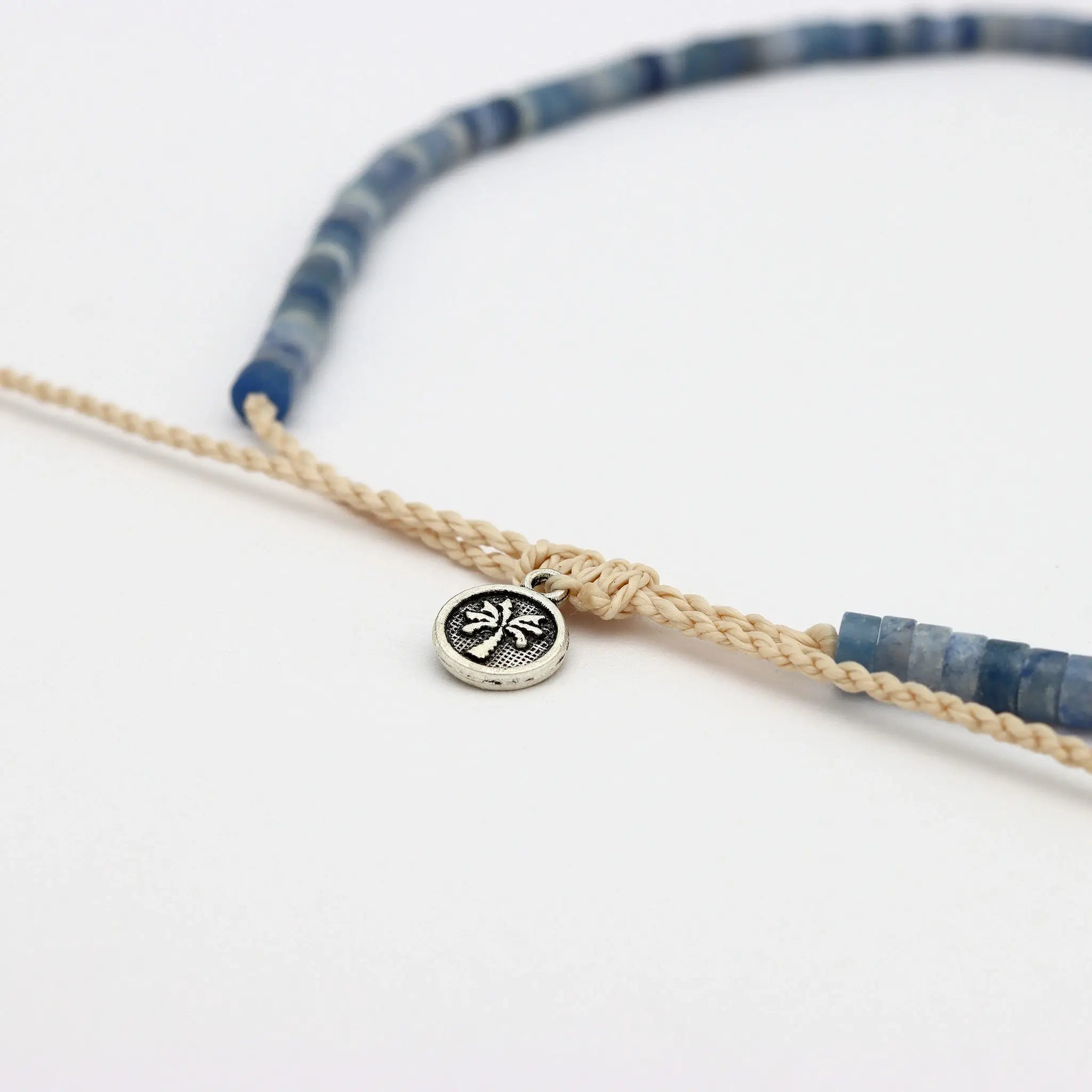 Pineapple Island Collana con perline in pietra Mawi: Toni naturali