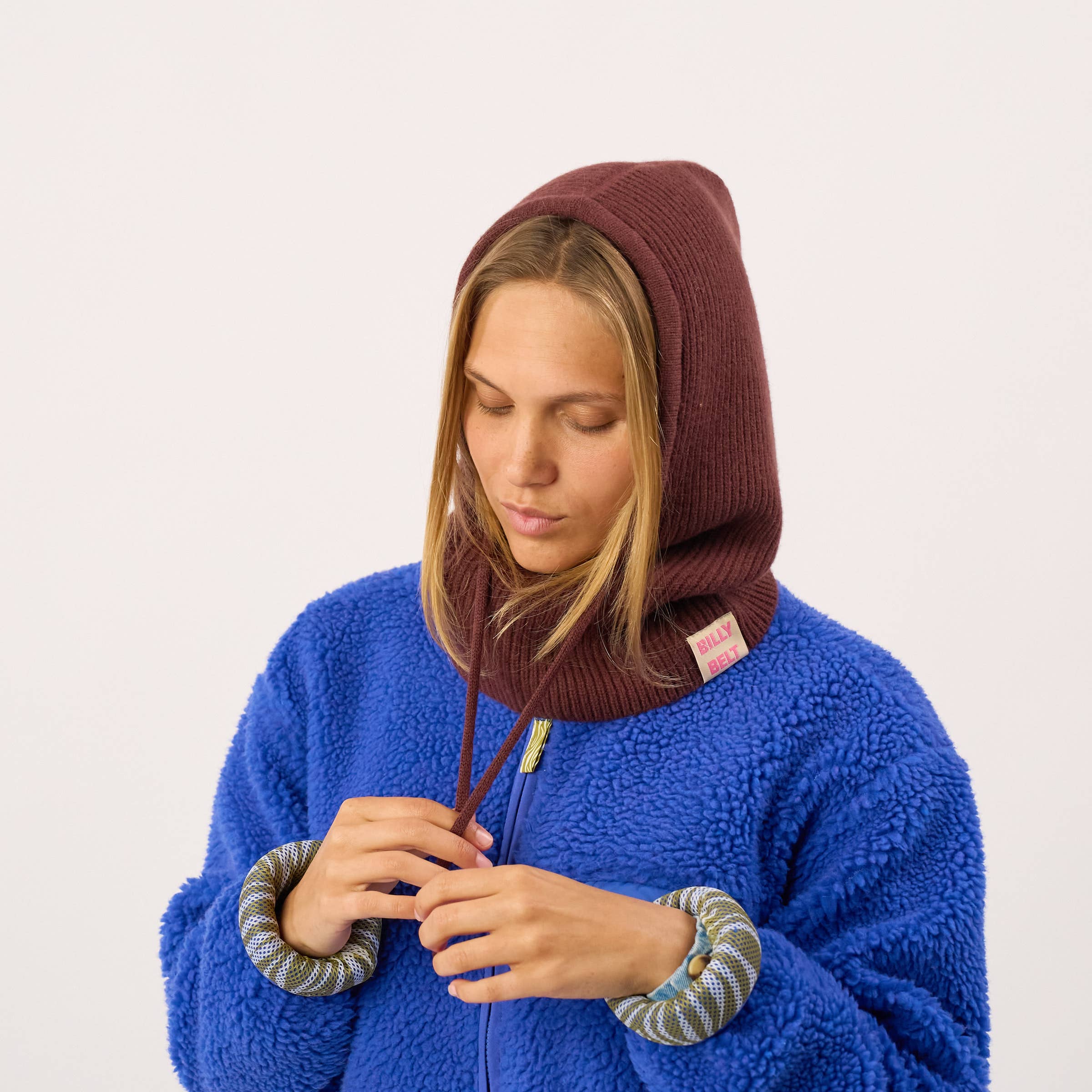 BILLYBELT Passamontagna in 100% lana - Marrone: Taille unique