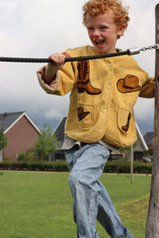 ToutVintage Giacca da cowboy per bambini con ricamo in cotone