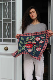 Les Belles VagabondesMini foulard Alice Marine Navy
